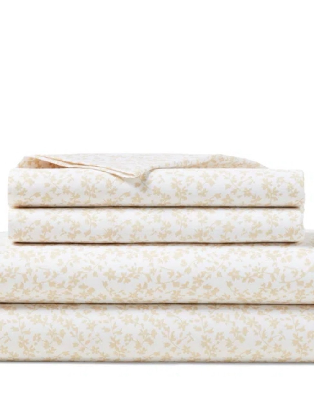 Lauren Ralph Lauren Beige Floral Cal King Sheet Set NWT